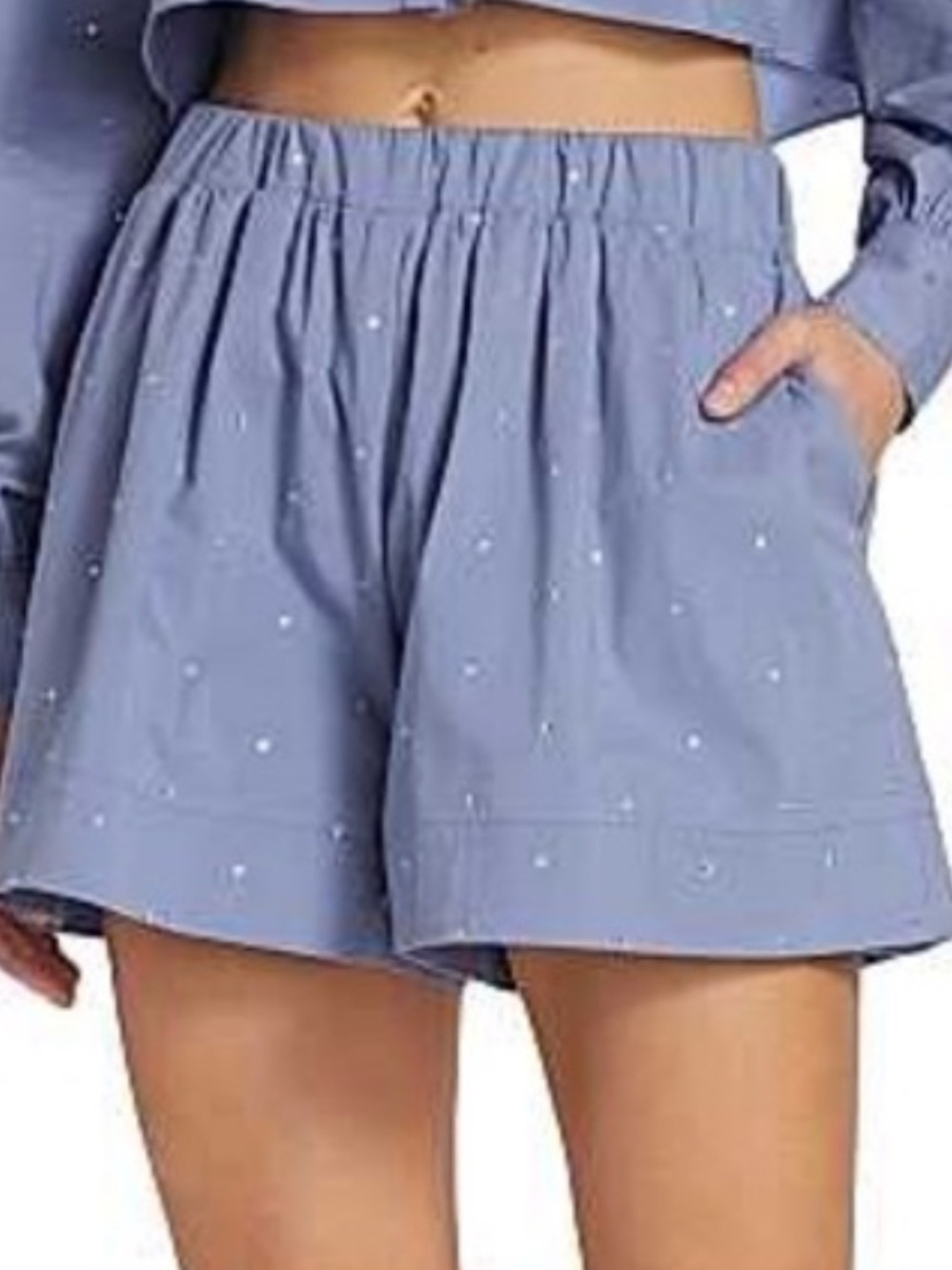 Cinq à Sept
Selina High-Waist Rhinestone-Embellished Shorts
